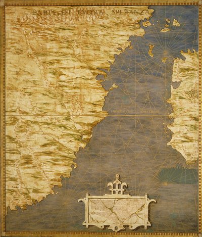 Map of the Cape of Good Hope by Stefano Bonsignori