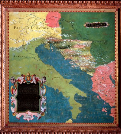 Italy and Yugoslavia (Slavic Countries) Map by Stefano Bonsignori by Stefano Buonsignori