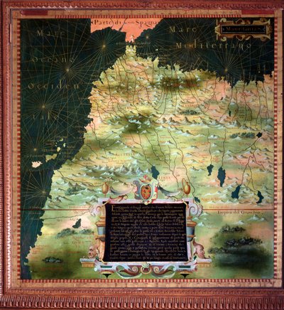North Africa (Morocco) and Strait of Gibraltar Map by Stefano Bonsignori by Stefano Buonsignori