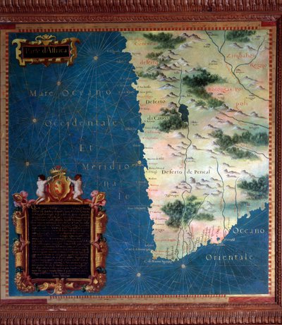 South Africa and Cape of Good Esperance Map Made by Stefano Bonsignori by Stefano Buonsignori