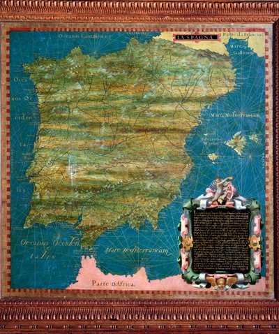 Spain and Portugal Map by Stefano Buonsignori