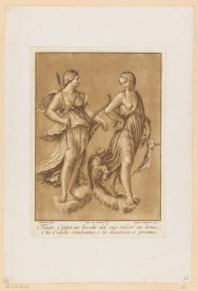Diana and Callisto (series title: Ceiling Paintings of the Loggia di Galatea in the Villa Farnesina in Rome) by Stefano Mulinari