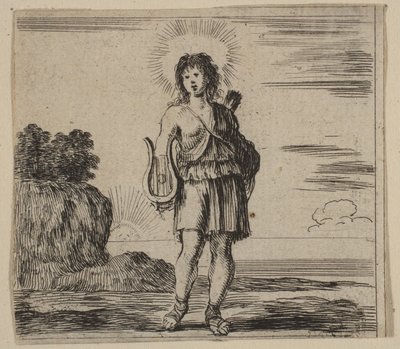 Apollo, from Game of Mythology by Stefano della Bella