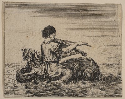 Arion, from Game of Mythology Jeu de la Mythologie, 1644 by Stefano della Bella