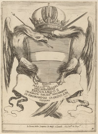 Arms with a Dedication to Grand Duke Ferdinand II by Stefano della Bella