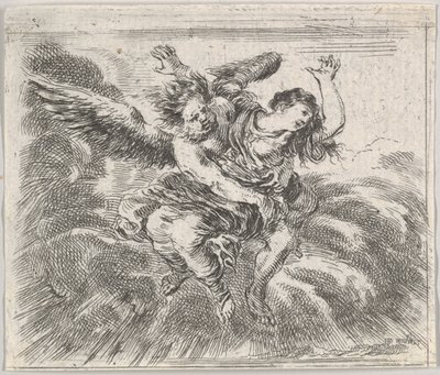 Boreas and Orithyia (from Game of Mythology) by Stefano della Bella
