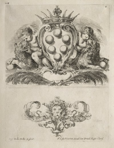 Collection of Various Caprices and New Designs of Cartouches and Ornaments: No. 6 by Stefano della Bella