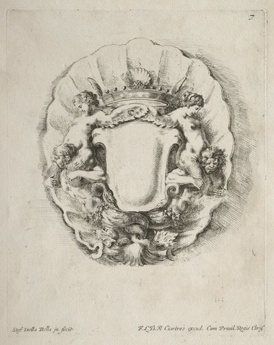 Collection of Various Caprices and New Designs of Cartouches and Ornaments: No 7 by Stefano della Bella