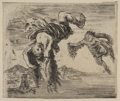 Daedalus and Icarus, from Game of Mythology by Stefano della Bella
