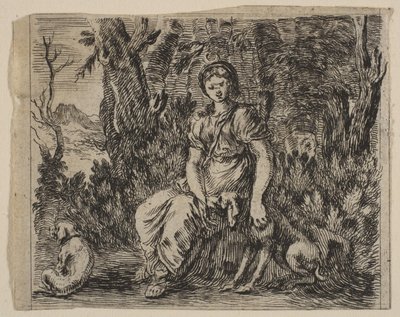 Diana, from Game of Mythology by Stefano della Bella