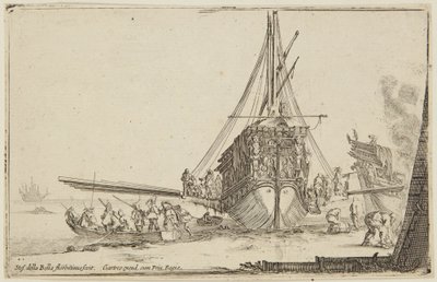 Embarking (Various Figures) by Stefano della Bella