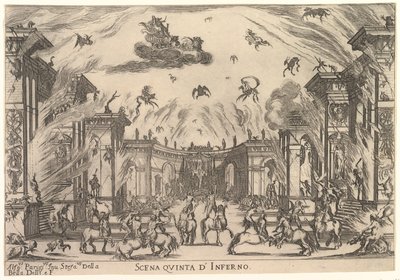 Fifth Scene, the Inferno, from The Marriage of the Gods by Stefano della Bella