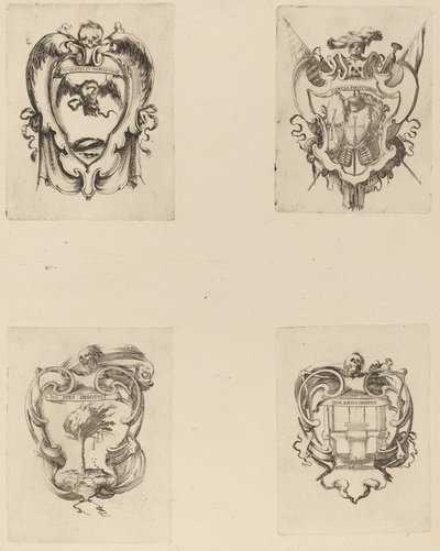Four Emblems for the Funeral of Prince Francesco de Medici by Stefano della Bella