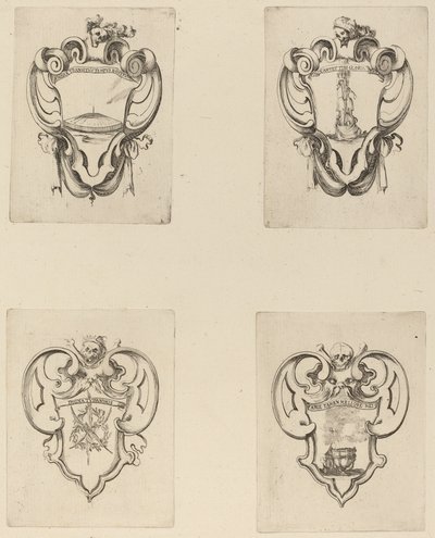 Four Emblems for the Funeral of Prince Francesco de Medici by Stefano della Bella