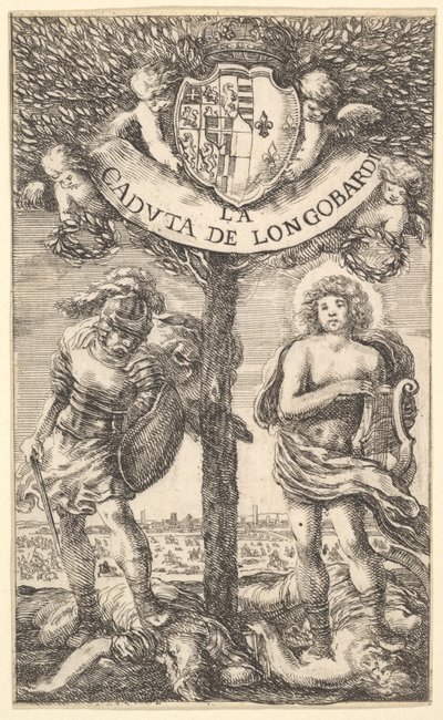 Frontispiece for The Fall of Longobardi, poems by Sigismond B... by Stefano della Bella
