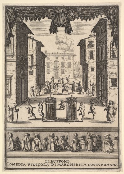 Frontispiece for the comedy The Buffoons by Stefano della Bella