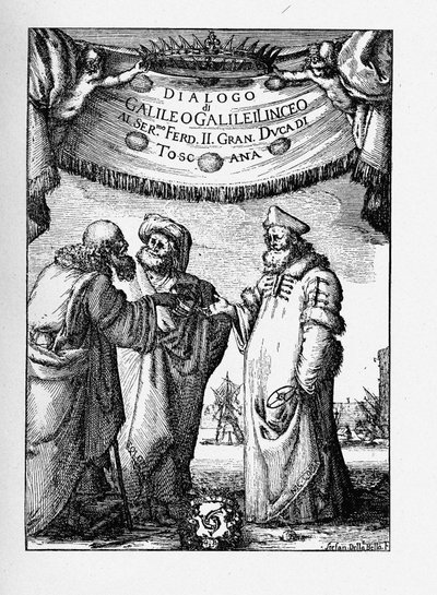 Frontispiece of the Dialogue Concerning the Two Chief World Systems by Galileo Galilei, 1632 by Stefano della Bella