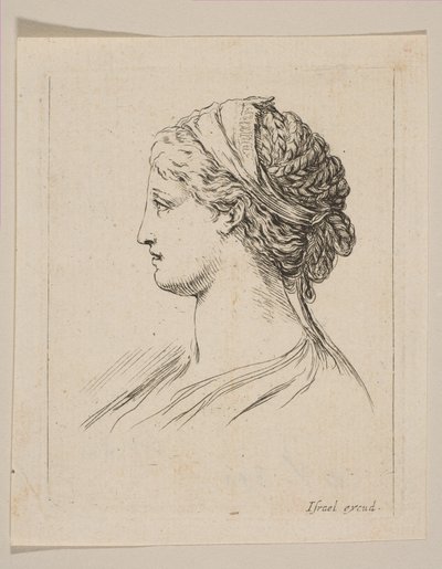 Head of a Woman in Profile, 1650 by Stefano della Bella