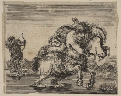Hercules and Deianira, from Game of Mythology by Stefano della Bella