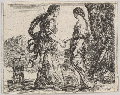 Jupiter and Callisto, from Game of Mythology by Stefano della Bella