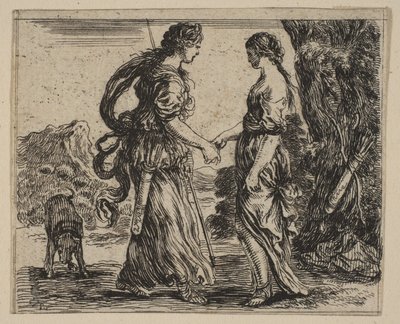 Jupiter and Callisto, from Game of Mythology by Stefano della Bella