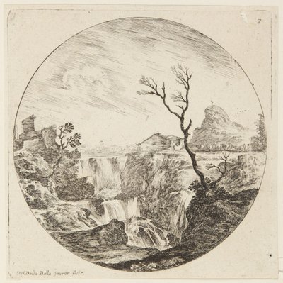 Landscape (Landscapes and Ruins of Rome, 7) by Stefano della Bella