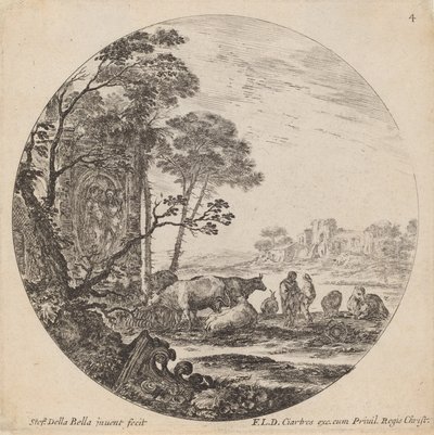 Landscape with Roman Ruins, 1646 by Stefano della Bella