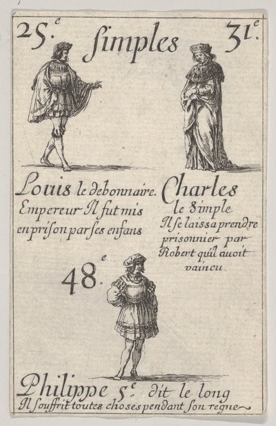 Louis the Debonnaire and Charles the Simple by Stefano della Bella