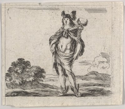 Mercury, from Game of Mythology Jeu de la Mythologie by Stefano della Bella
