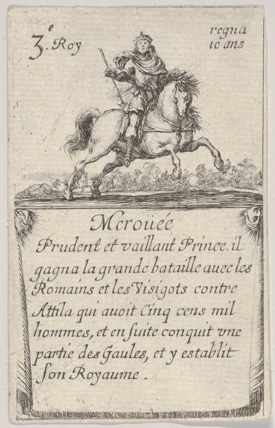 Meroüée Prudent et vaillant, from Game of the Kings of France by Stefano della Bella