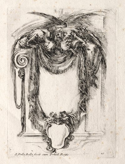 New Model for a Cartouche by Stefano della Bella