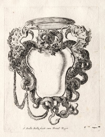 New Model for a Cartouche by Stefano della Bella