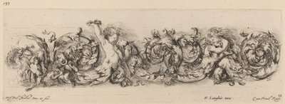 Ornamental Frieze with Children and Dogs by Stefano della Bella