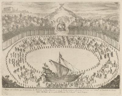 Parade with a Chariot Having the Form of a Ship by Stefano della Bella