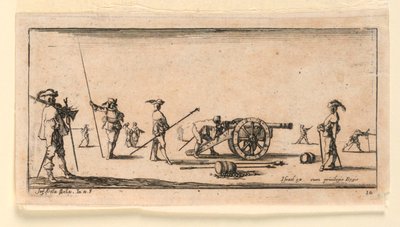 Plate 10, from "Designs of Some Troop Movements, Cannons, and Attacks on Cities" by Stefano della Bella