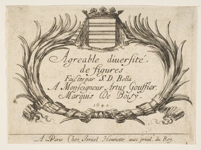 Plate 1: Two Palms and a Coat of Arms Frame the Title and Dedication, Title Page for 