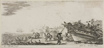 Plate Four from Various Embarkments by Stefano della Bella