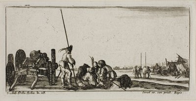 Plate Nine from Drawings of Several Movements by Soldiers by Stefano della Bella