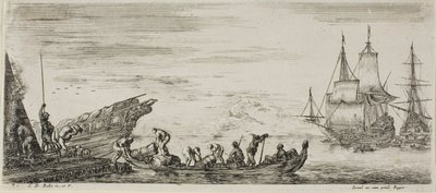 Plate One from Various Embarkments by Stefano della Bella