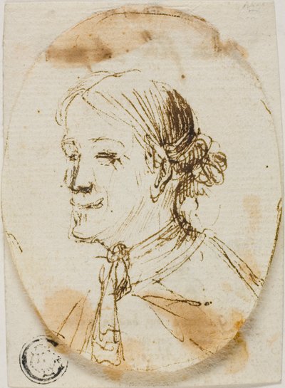Portrait Bust of Man Wearing Cravat by Stefano della Bella