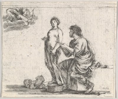 Pygmalion, from Game of Mythology by Stefano della Bella