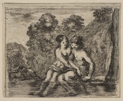 Salmacis and Hermaphrodite, from Game of Mythology, 1644 by Stefano della Bella