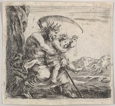 Saturn, from Game of Mythology by Stefano della Bella