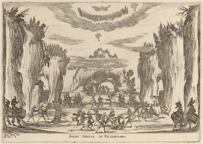 Scene in the Grotto of Vulcan by Stefano della Bella