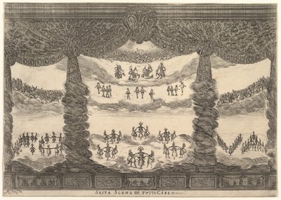 Sixth Scene, the Heavens, from The Marriage of the Gods by Stefano della Bella