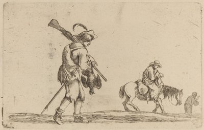 Soldier Holding a Fowl by the Feet by Stefano della Bella