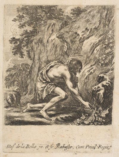 St. John the Baptist Drawing Water from a Spring by Stefano della Bella