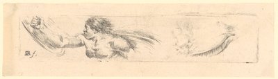 Study of a Man with Bare Torso, Right Study of an Eyelid by Stefano della Bella