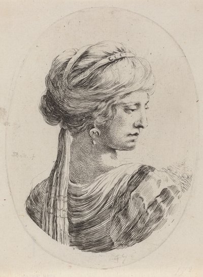 Sultaness in a Veiled Turban, Seen from Behind by Stefano della Bella