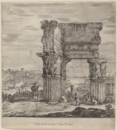 Temple of Concord and Roman Forum by Stefano della Bella